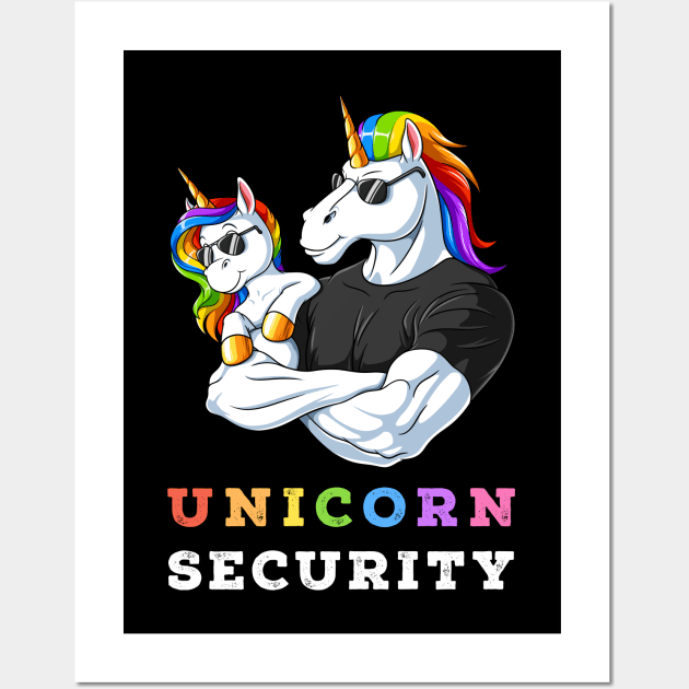 Unicorn Security Halloween Brother of the Birthday Girl Wall Art by wingsofrage